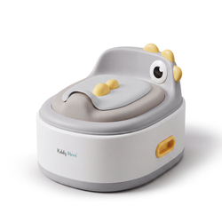 KiddyMoon Pot de Toilette pour Enfants 3 en 1 avec Réducteur et Marchepied, gris, UNI