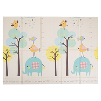 KiddyMoon Tapis de Jeu pour Enfant Bébé Tapis Mousse Tapis de Sol Tapis d'éveilBebe Reversible Stimulation De L'Imagination Pliable Pour L'Intérieur Et L'Extérieur, vert-forêt, 150x200x1cm
