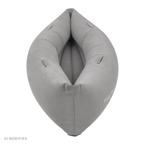KiddyMoon Gonflable Fauteuil Sensoriel Enfant Avec Poignées Et Pompe, gris, L