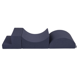 KiddyMoon Aire De Jeux en Mousse avec Rond Piscine à Balles pour Enfants, bleu foncé:perle/gris/transparent/babyblue/menthe, Piscine (200 Balles) + Version 6