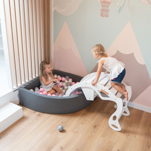 KiddyMoon Bascule pour Enfants Rocker Bébé Balancelle, blanc, 90,6x39x69 cm
