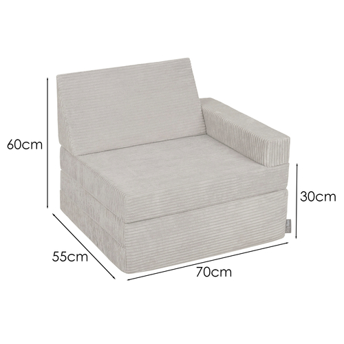KiddyMoon Fauteuil Enfant Convertible en Mousse, Fauteuil pour Enfants Chaise pour Chambre d'Enfants Matelas Pliable Matelas Fauteuil Relax Fauteuil Douillet, , 70x55x30 cm