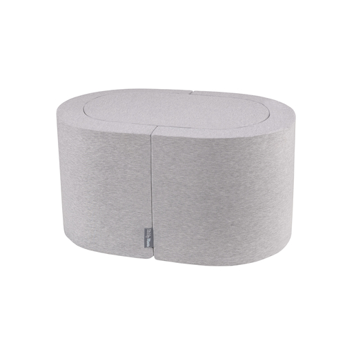 KiddyMoon Ensemble Fauteuils + Table en Mousse pour Enfants Fabriqué en UE, gris clair, Set Fauteuils + Table