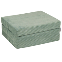 KiddyMoon Matelas Enfant Pliable en Mousse Matelas Pouf pour Tout-Petits, Chambre d'Enfant, vert, Matelas