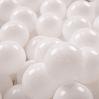 KiddyMoon Balles Colorées Plastique ∅7cm pour Piscine Enfant Bébé Fabriqué en EU, blanc, 700 Balles/7cm
