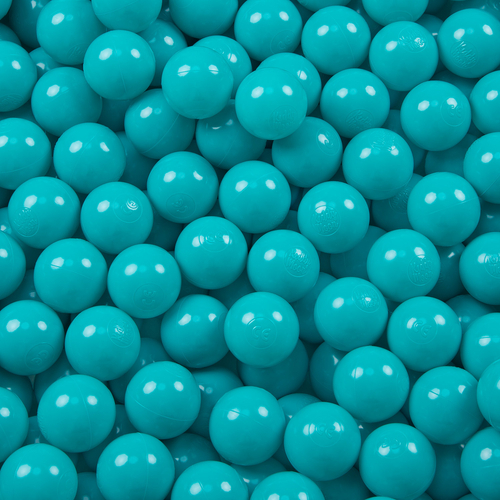 KiddyMoon Balles pour Piscine Colorées ∅6cm Plastique Enfant Bébé Fabriqué en EU, turquoise, 100 Balles/6cm