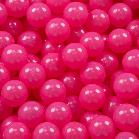 KiddyMoon Balles Colorées Plastique ∅7cm pour Piscine Enfant Bébé Fabriqué en EU, rose foncé, 50 Balles/7cm