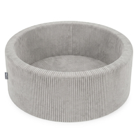 KiddyMoon Piscine Bébé 90 X 30 Cm Sans Balles, Piscine À Balles Pour Bébé Et Enfant, Piscine Enfant En Mousse Douce, Housse Côtelée Lavable, Gris clair: Sans balles, 90x30/SANSballes