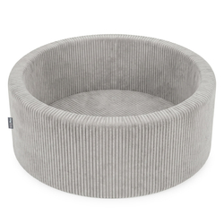 KiddyMoon Piscine Bébé 90 X 30 Cm Sans Balles, Piscine À Balles Pour Bébé Et Enfant, Piscine Enfant En Mousse Douce, Housse Côtelée Lavable, Gris clair: Sans balles, 90x30/SANSballes