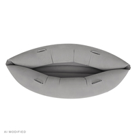 KiddyMoon Gonflable Fauteuil Sensoriel Enfant Avec Poignées Et Pompe, gris, L