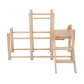 KiddyMoon aire de jeux en bois avec toboggan pour enfants, , UNI