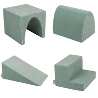 KiddyMoon Parcours Motricité En Mousse Avec Balles Enfants Favorise Créativité, Vert : blanc/gris/menthe, Piscine (200 Balles) + Version 3