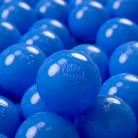 KiddyMoon Balles Colorées Plastique ∅7cm pour Piscine Enfant Bébé Fabriqué en EU, bleu, 200 Balles/7cm