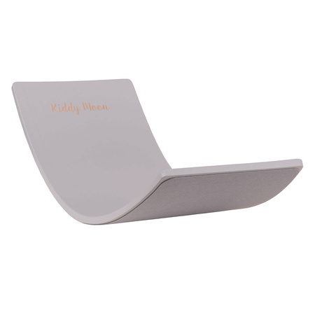 KiddyMoon Planche D'équilibre pour Enfants Planche à Balancer Montessori, Gris, 83x29,5x1,7 cm/Felt