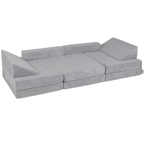 KiddyMoon Canapés Pliant pour Enfants Canapé-Lit Convertible Bébés-Canapé Lit Coucher Salle de Jeux Pliable Matelas au Sol Mini-Canapé Chaise-Lit, gris foncé, Canapés