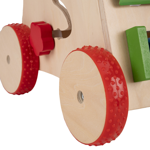 KiddyMoon Trotteur avec un Tableau D'activité, Chariot de Marche pour Bébé, Multicolore, Poignée réglable