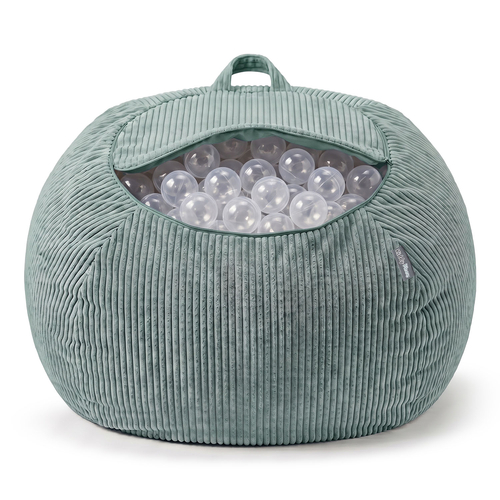 KiddyMoon Pouf pour Enfants 2-en-1 Rangement pour Jouets, 80x80x50cm, vert