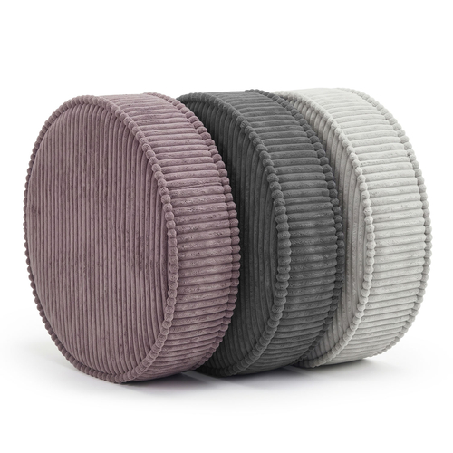 KiddyMoon Ensemble 3 Modules en Mousse pour Enfants pour Chambre D'enfant, gris foncé-violet-gris clair, Sx3