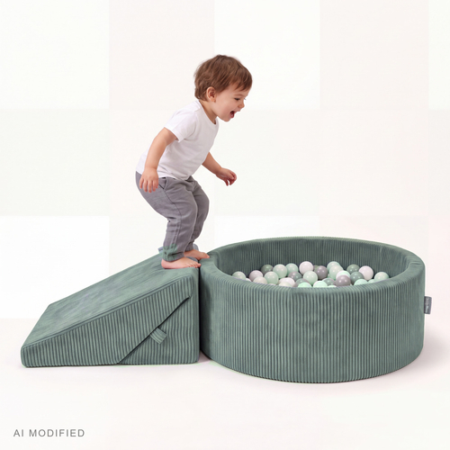 KiddyMoon ANAFI rampe inclinée en mousse pour l’équilibre, vert, klin F