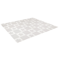 KiddyMoon Tapis de Jeu pour Enfant Bébé Tapis Mousse Tapis de Sol Tapis d'éveilBebe Reversible Stimulation De L'Imagination Pliable Pour L'Intérieur Et L'Extérieur, blanc-pingouin, 180x200x1cm