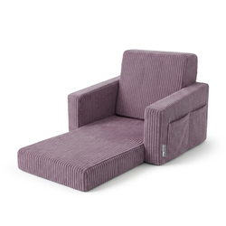 KiddyMoon Fauteuil Pliable pour Enfant en Mousse Canapé Convertible 2 en 1, violet, UNI