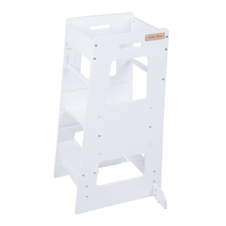 KiddyMoon Tour d’Apprentissage/d’Observation Montessori ST-003 Kitchen Helper, Blanc, 91,5x39,3x49,4