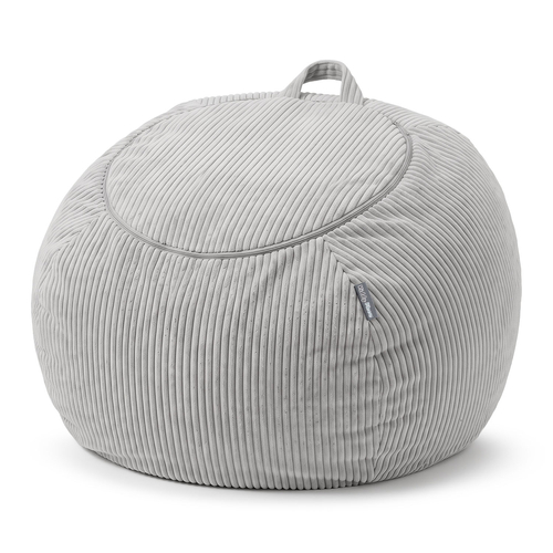 KiddyMoon Pouf pour Enfants 2-en-1 Rangement pour Jouets, 80x80x50cm, jasnoszary