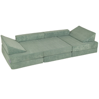 KiddyMoon Canapés Pliant pour Enfants Canapé-Lit Convertible Bébés-Canapé Lit Coucher Salle de Jeux Pliable Matelas au Sol Mini-Canapé Chaise-Lit, vert, Canapés