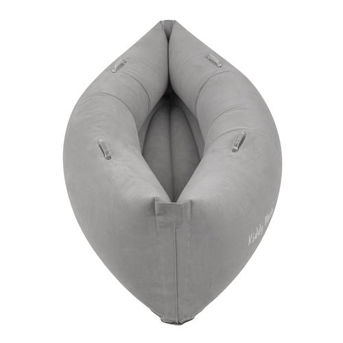 KiddyMoon Gonflable Fauteuil Sensoriel Enfant Avec Poignées Et Pompe, gris, L