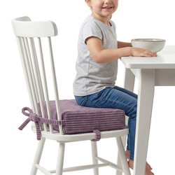 KiddyMoon Coussin Rehausseur De Chaise Enfant, Assise Rehaussée 10 Cm Avec Housse Lavable Et Liens d’Attache, violet, 33x33x10