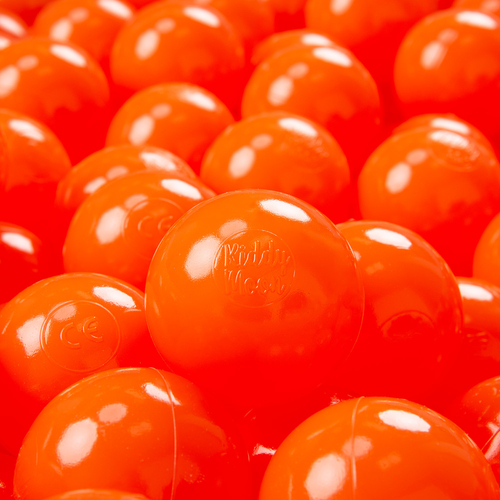 KiddyMoon Balles Colorées Plastique ∅7cm pour Piscine Enfant Bébé Fabriqué en EU, orange, 50 Balles/7cm
