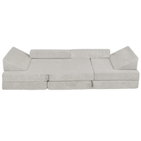 KiddyMoon Canapés Pliant pour Enfants Canapé-Lit Convertible Bébés-Canapé Lit Coucher Salle de Jeux Pliable Matelas au Sol Mini-Canapé Chaise-Lit, gris clair, Canapés