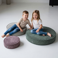 KiddyMoon Ensemble 3 Modules en Mousse pour Enfants pour Chambre D'enfant, fioletowy-jasnoszary-zielony