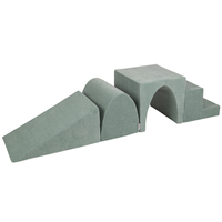 KiddyMoon Parcours Motricité En Mousse Enfants Tricot Côtelé Favorise Créativité, vert, Multi-Taille