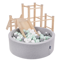 KiddyMoon aire de jeux en bois avec toboggan pour enfants, , UNI