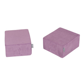 KiddyMoon Canapé en Mousse pour Enfants avec Deux Poufs Pour chambre d'enfant Léger Confortable Polyvalent Housse Amovible Design Moderne Parfait pour Jouer, violet, Canapé/Pouf