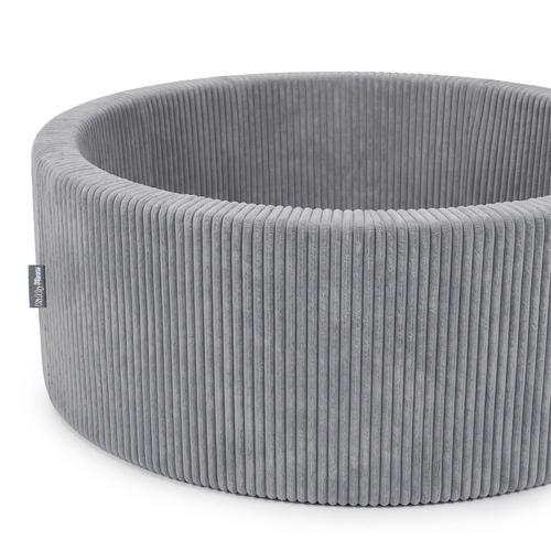 KiddyMoon Piscine Bébé 90 X 30 Cm Sans Balles, Piscine À Balles Pour Bébé Et Enfant, Piscine Enfant En Mousse Douce, Housse Côtelée Lavable, Gris foncé: Sans balles, 90x30/SANSballes