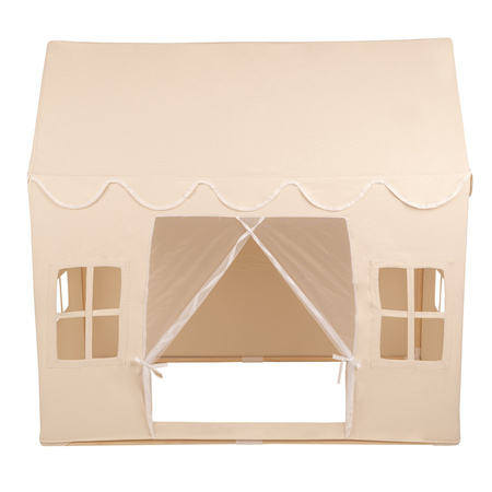 KiddyMoon Tente de Jeu Pour Enfants Maison De Jeu Pliable Tente Enfant Espace Créatif Pour Enfants Coin Douillet Idéal Pour Jouer À L’Intérieur Et À L’Extérieur, naturel, SANSballes