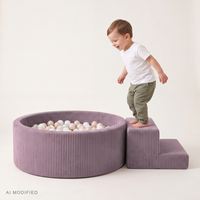 KiddyMoon ANAFI parcours en mousse à deux marches pour enfant, violet, Multi-Taille
