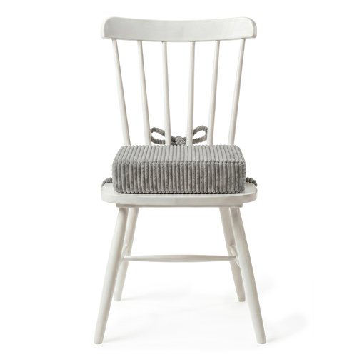 KiddyMoon Coussin Rehausseur De Chaise Enfant, Assise Rehaussée 10 Cm Avec Housse Lavable Et Liens d’Attache, gris foncé, 33x33x10