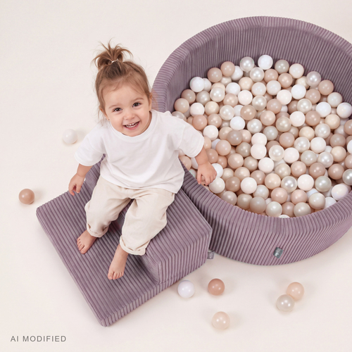 KiddyMoon ANAFI parcours en mousse à deux marches pour enfant, violet, Multi-Taille