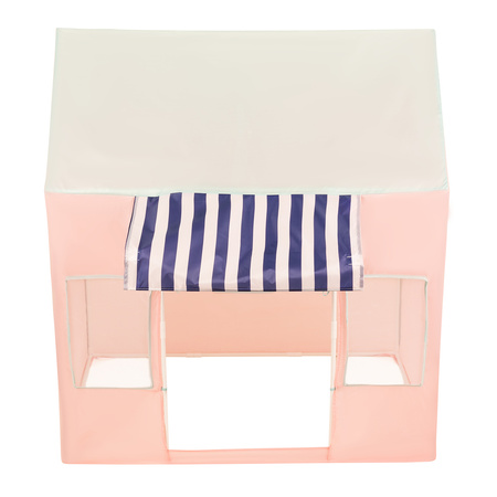 Tente de Jeu Pour Enfants De Magasin De Glaces Forme De Pavillon Pliable En Matériau Respirant Et Résistant Idéal Pour Stimuler La Créativité Intérieur Et Extérieur, rose-menthe: babyblue/rose poudré/perle, 100 Balles