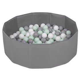 piscine à balles multicolores piscine pliable pour les enfant, gris, 100 balles