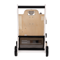 KiddyMoon Trotteur avec un Tableau D'activité, Chariot de Marche pour Bébé, Noir-Blanc, Standard