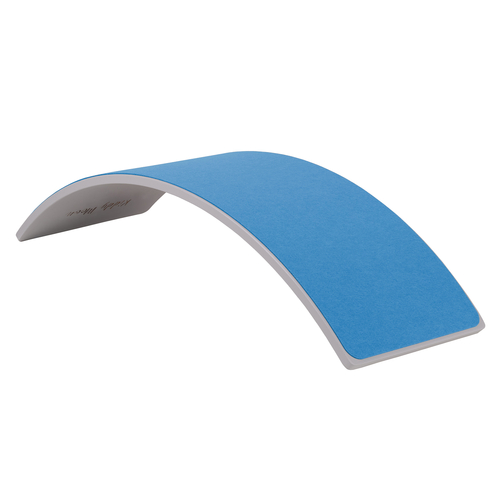 KiddyMoon Planche D'équilibre pour Enfants Planche à Balancer Montessori, Gris/Bleu Felt, 83x29,5x1,7 cm/Felt