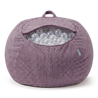 KiddyMoon Pouf pour Enfants 2-en-1 Rangement pour Jouets, 80x80x50cm, violet