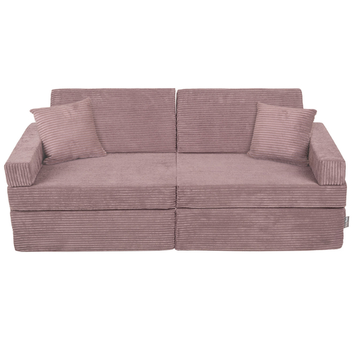 KiddyMoon Canapés Pliant pour Enfants Canapé-Lit Convertible Bébés-Canapé Lit Coucher Salle de Jeux Pliable Matelas au Sol Mini-Canapé Chaise-Lit, violet, Canapés avec 2 Oreillers