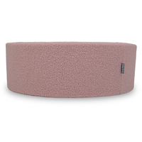 KiddyMoon Piscine à Balles Boules 7 cm pour un Remplissage plus Généreux Pour Bébés au Housse Teddy, Convient dès 8 Mois, rose, 90x30cm/SANS balles