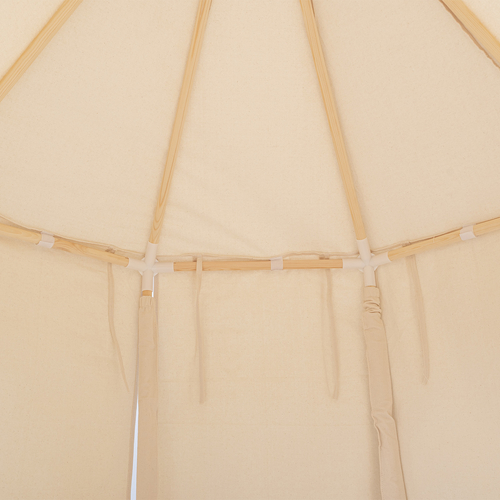 KiddyMoon Tente de Jeu Maison pour Enfants en Forme de Pavillon Intérieur et Extérieur, naturel couleur