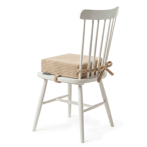 KiddyMoon Coussin Rehausseur De Chaise Enfant, Assise Rehaussée 10 Cm Avec Housse Lavable Et Liens d’Attache, beige, 33x33x10